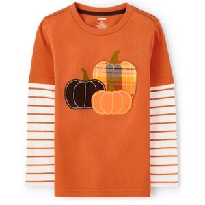 ‼️SOLD! Gymboree Boys Pumpkin Layered Top